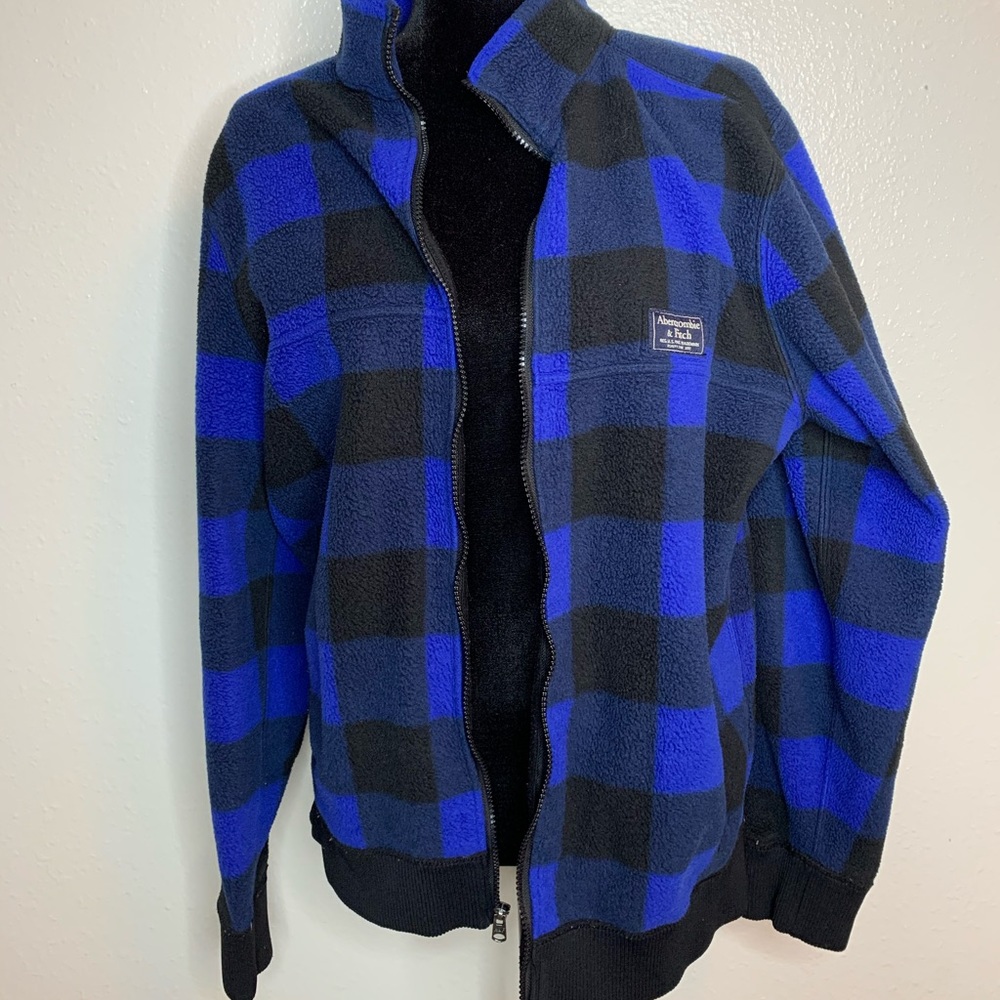 Abercrombie & Fitch Plaid Fleece Zip Up